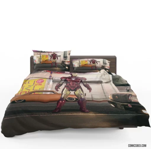 Iron Man Car Marvel Automotive Hero Comic Bedding Set