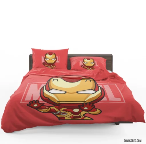 Iron Man Chibi Marvel Playful Hero Comic Bedding Set