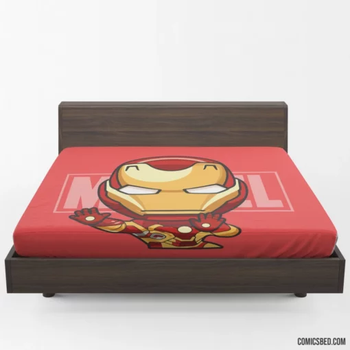 Iron Man Chibi Marvel Playful Hero Comic Fitted Sheet