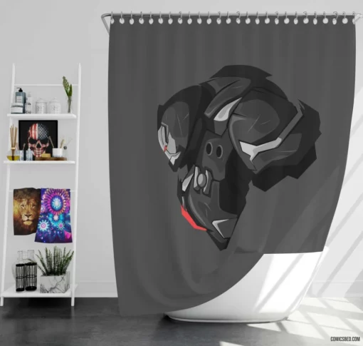 Iron Man Chronicles Hulkbuster Unleashed Comic Shower Curtain