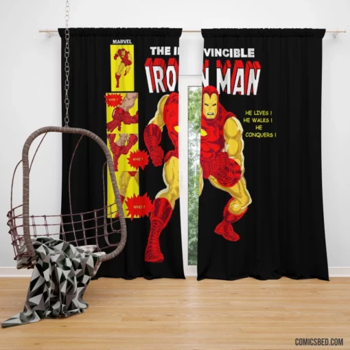 Iron Man Chronicles Marvel Armored Hero Comic Curtain