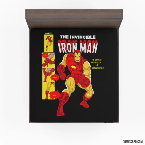 Iron Man Chronicles Marvel Armored Hero Comic Fitted Sheet 1