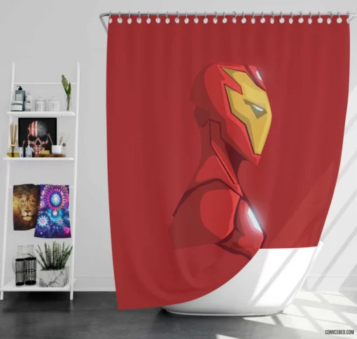 Iron Man Comic Genius Inventor Stark Shower Curtain