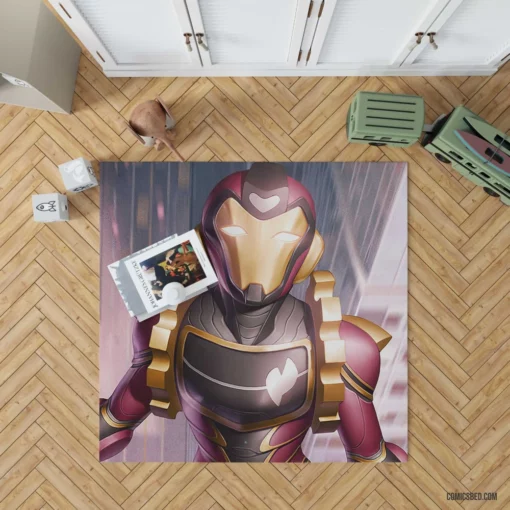 Iron Man Epic Quest Comic Rug