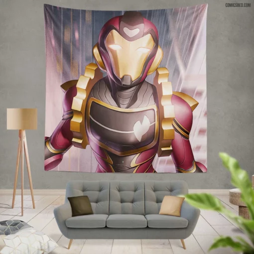 Iron Man Epic Quest Comic Wall Tapestry