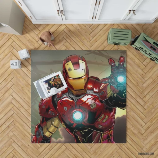 Iron Man Everlasting Legacy Comic Rug