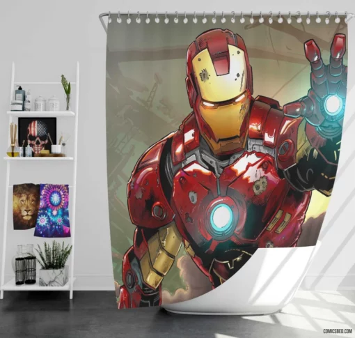 Iron Man Everlasting Legacy Comic Shower Curtain