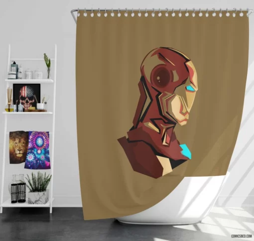 Iron Man Genius Inventor Comic Shower Curtain