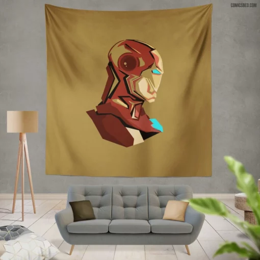 Iron Man Genius Inventor Comic Wall Tapestry