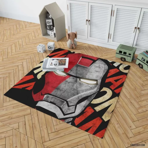 Iron Man High-Tech Exploits Comic Rug 1