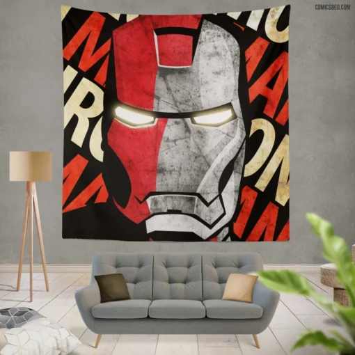 Iron Man High-Tech Exploits Comic Wall Tapestry