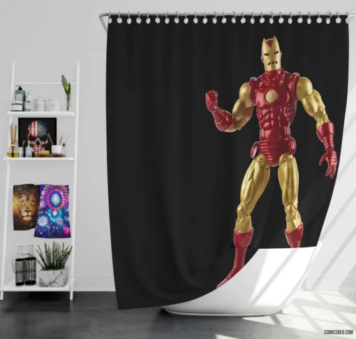 Iron Man High-Tech Heroic Exploits Comic Shower Curtain