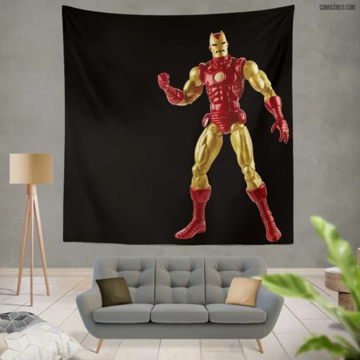 Iron Man High-Tech Heroic Exploits Comic Wall Tapestry