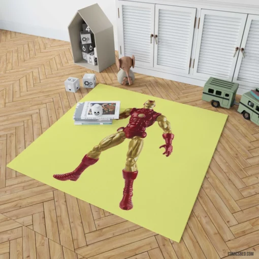 Iron Man High-Tech Heroic Feats Comic Rug 1