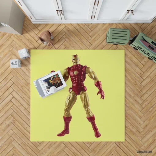 Iron Man High-Tech Heroic Feats Comic Rug