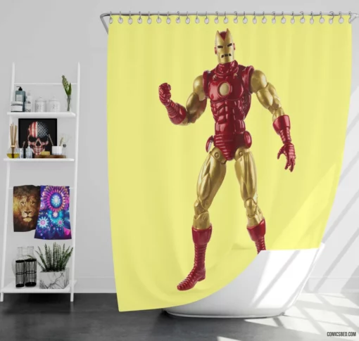 Iron Man High-Tech Heroic Feats Comic Shower Curtain