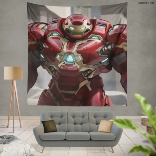 Iron Man Hulkbuster Marvel Hero Comic Wall Tapestry