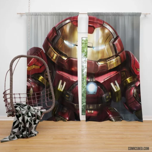 Iron Man Hulkbuster Unleashed Marvel Avenger Comic Curtain