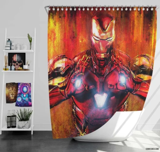 Iron Man Immortal Heritage Comic Shower Curtain