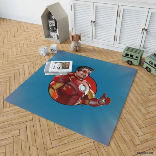 Iron Man Inventive Quests Comic Rug 1