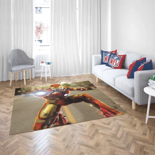 Iron Man Marvel Armored Hero Comic Rug 2