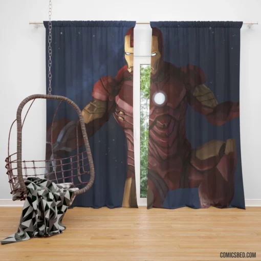 Iron Man Marvel Brilliant Innovator Comic Curtain