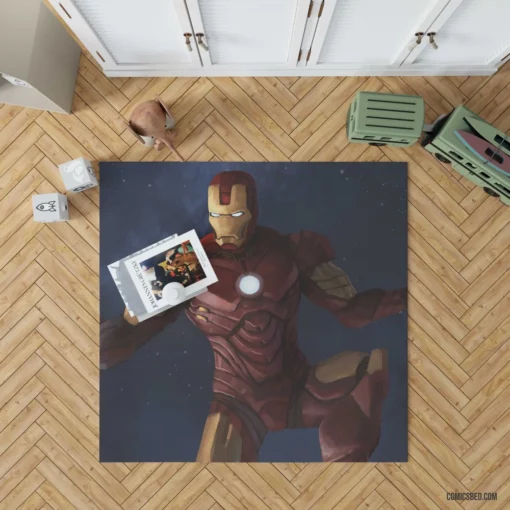 Iron Man Marvel Brilliant Innovator Comic Rug