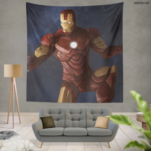 Iron Man Marvel Brilliant Innovator Comic Wall Tapestry