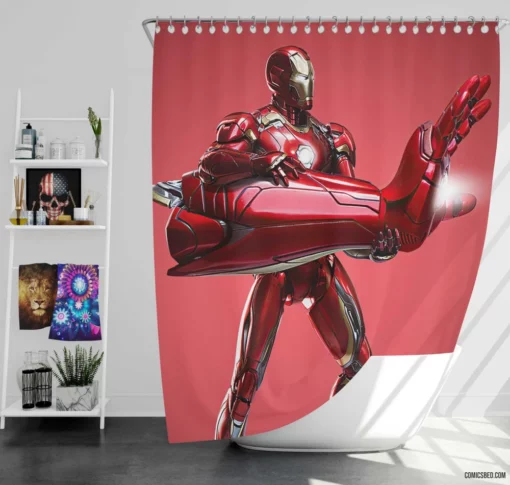 Iron Man Marvel Genius Hero Comic Shower Curtain