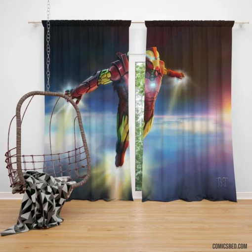 Iron Man Marvel Genius Inventor Comic Curtain