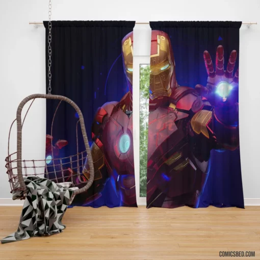 Iron Man Marvel Heroic Tale Comic Curtain