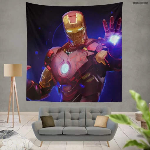 Iron Man Marvel Heroic Tale Comic Wall Tapestry