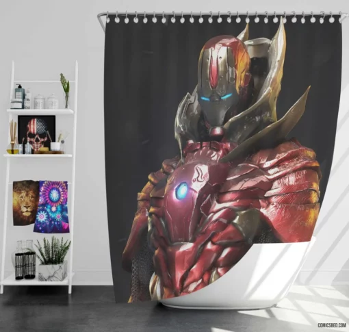 Iron Man Marvel Ingenious Inventor Comic Shower Curtain