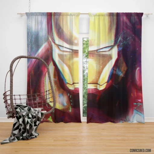 Iron Man Marvel Ingenious Vision Comic Curtain