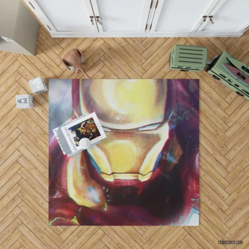 Iron Man Marvel Ingenious Vision Comic Rug