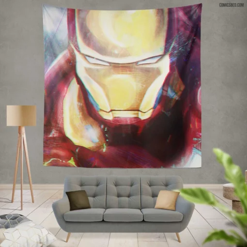 Iron Man Marvel Ingenious Vision Comic Wall Tapestry