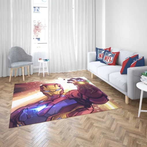 Iron Man Marvel Inventive Genius Comic Rug 2