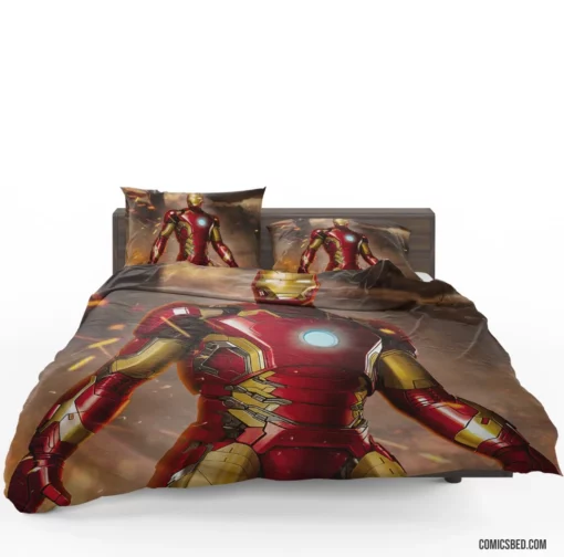 Iron Man Marvel Inventor Hero Comic Bedding Set