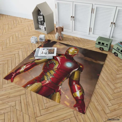 Iron Man Marvel Inventor Hero Comic Rug 1