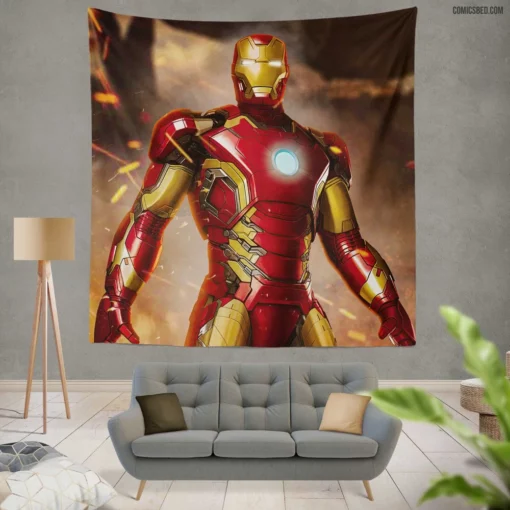 Iron Man Marvel Inventor Hero Comic Wall Tapestry