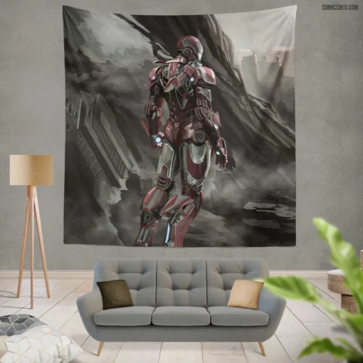 Iron Man Marvel Legacy Lives On Comic Wall Tapestry