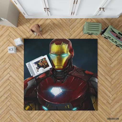 Iron Man Marvel Tech Avenger Comic Rug