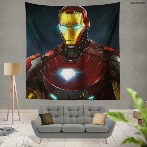 Iron Man Marvel Tech Avenger Comic Wall Tapestry