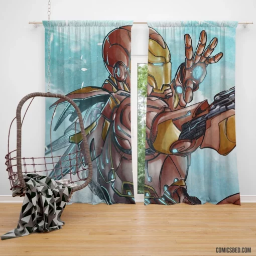 Iron Man Marvel Tech Genius Comic Curtain