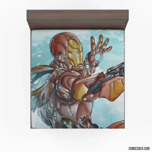 Iron Man Marvel Tech Genius Comic Fitted Sheet 1