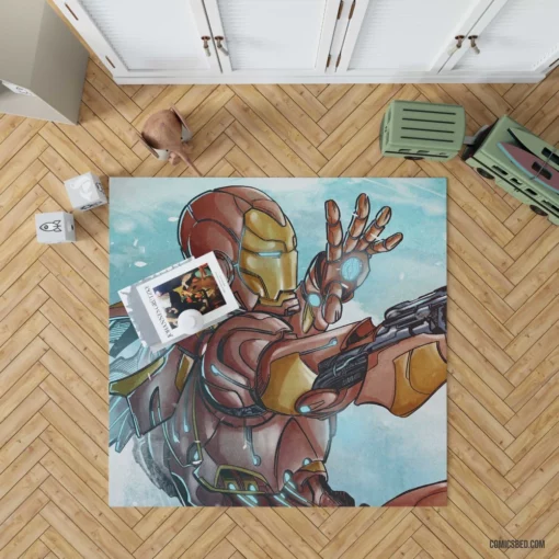 Iron Man Marvel Tech Genius Comic Rug