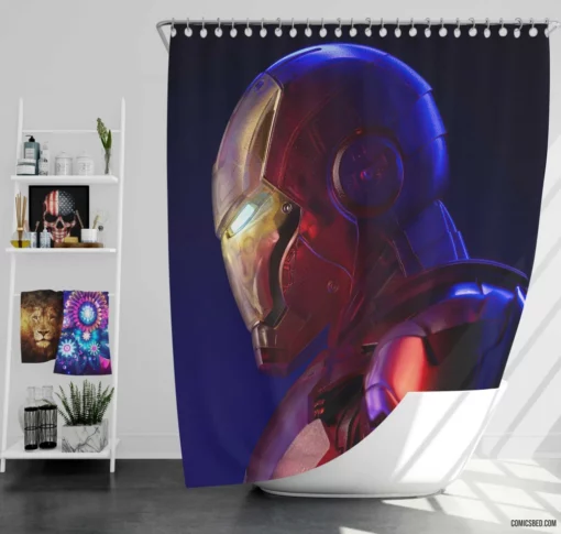 Iron Man Marvel Tech Hero Comic Shower Curtain