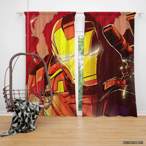 Iron Man Marvel Tech Innovator Comic Curtain