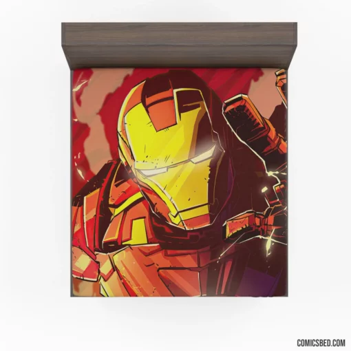 Iron Man Marvel Tech Innovator Comic Fitted Sheet 1