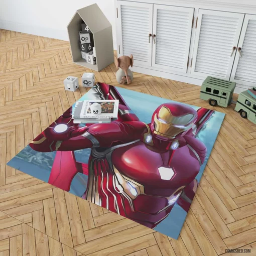 Iron Man Marvel Technological Visionary Comic Rug 1